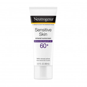 Солнцезащитный лосьон для чувствительной кожи Neutrogena Sensitive Skin Mineral Sunscreen Lotion with Broad Spectrum SPF 60+, январь 2022
